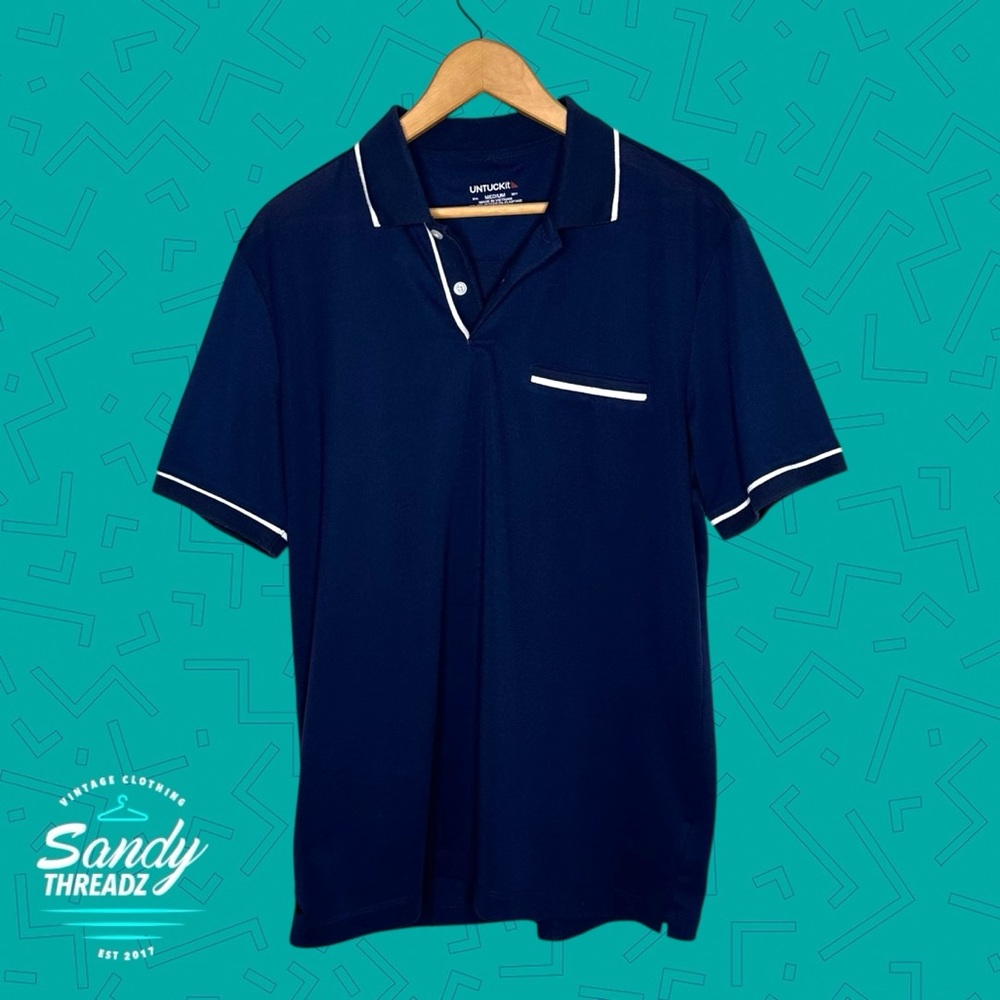UNTUCKit Navy Polo Shirt - Picture 3 of 6